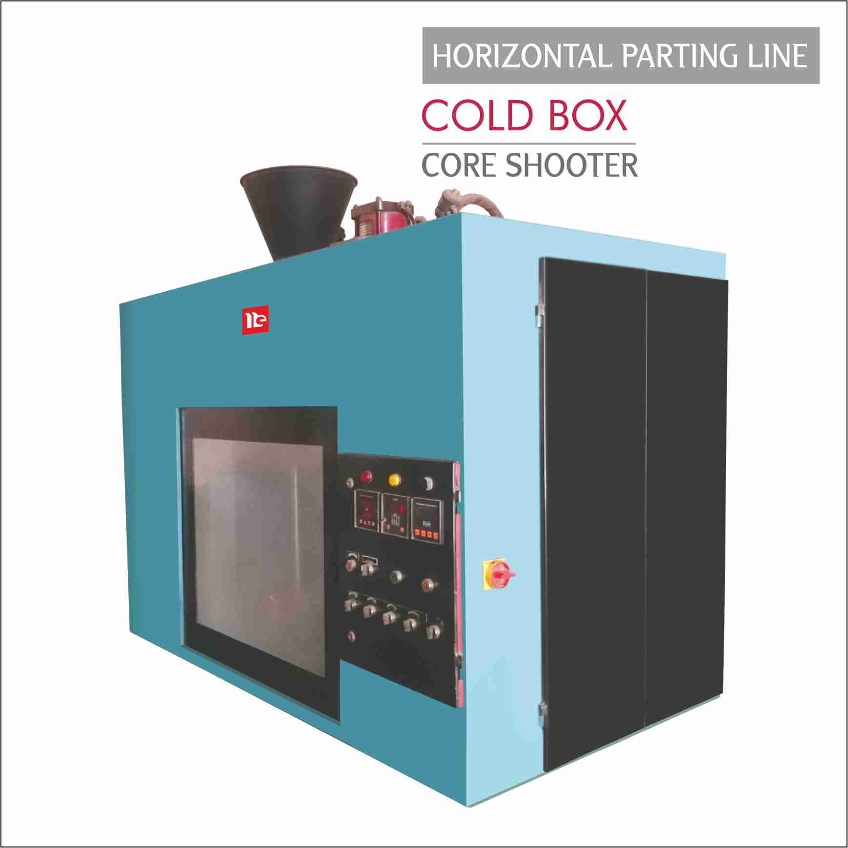 HORIZONTAL PARTING LINE COLD BOX CORE SHOOTER